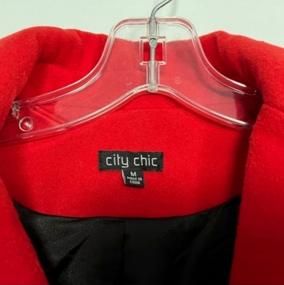 🍁🍂NWOT City chic 18 Scarlet Clean Cut Coat - Picture 4 of 8